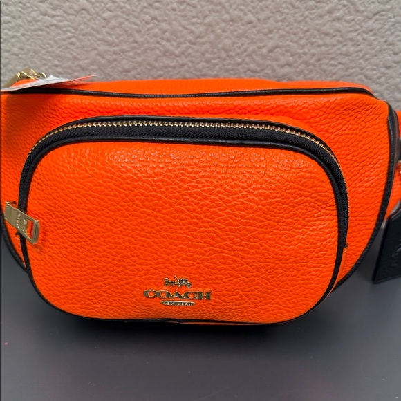 Coach Orange and Black Belt Bag - Picture 3 of 12